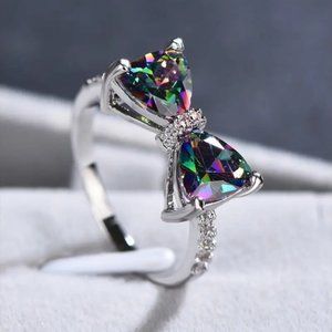 Bowknot Zircon Ring 18K Gold Plated ring